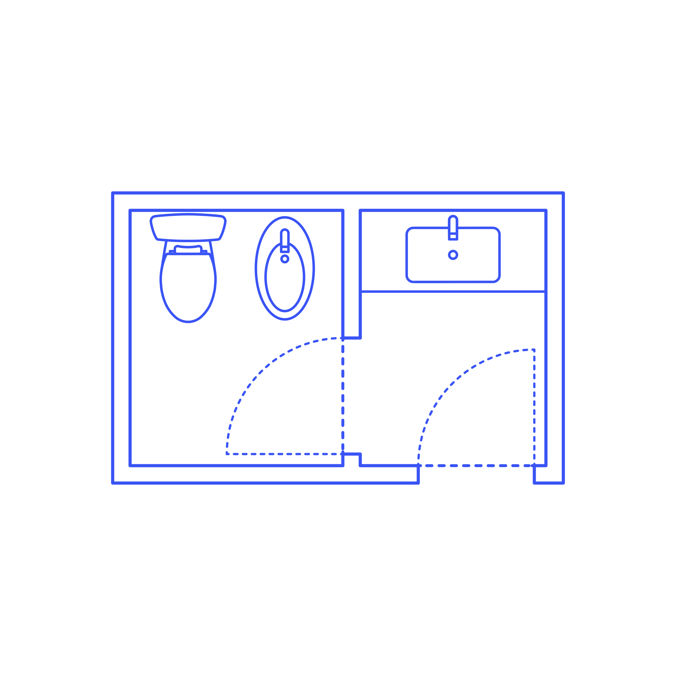 Layouts Bathrooms Half Split Bidet 1 Wall Monoline Svg Vector Free Vectors